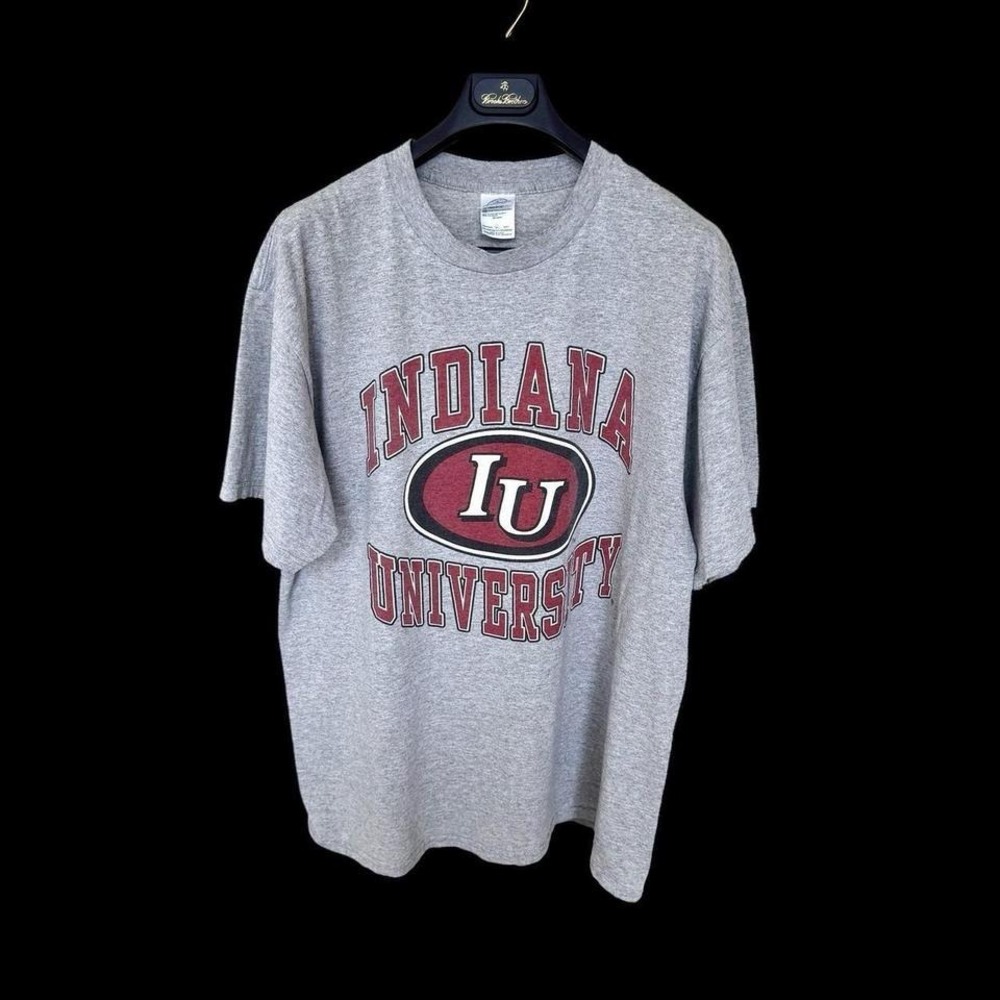 Vintage 2000's‎ Indiana Hoosiers Tshirt IU Football Sz XL Grey Distressed